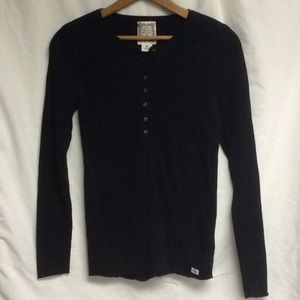 Polo Jeans Classic Black thin rib knit sweater Y2K style